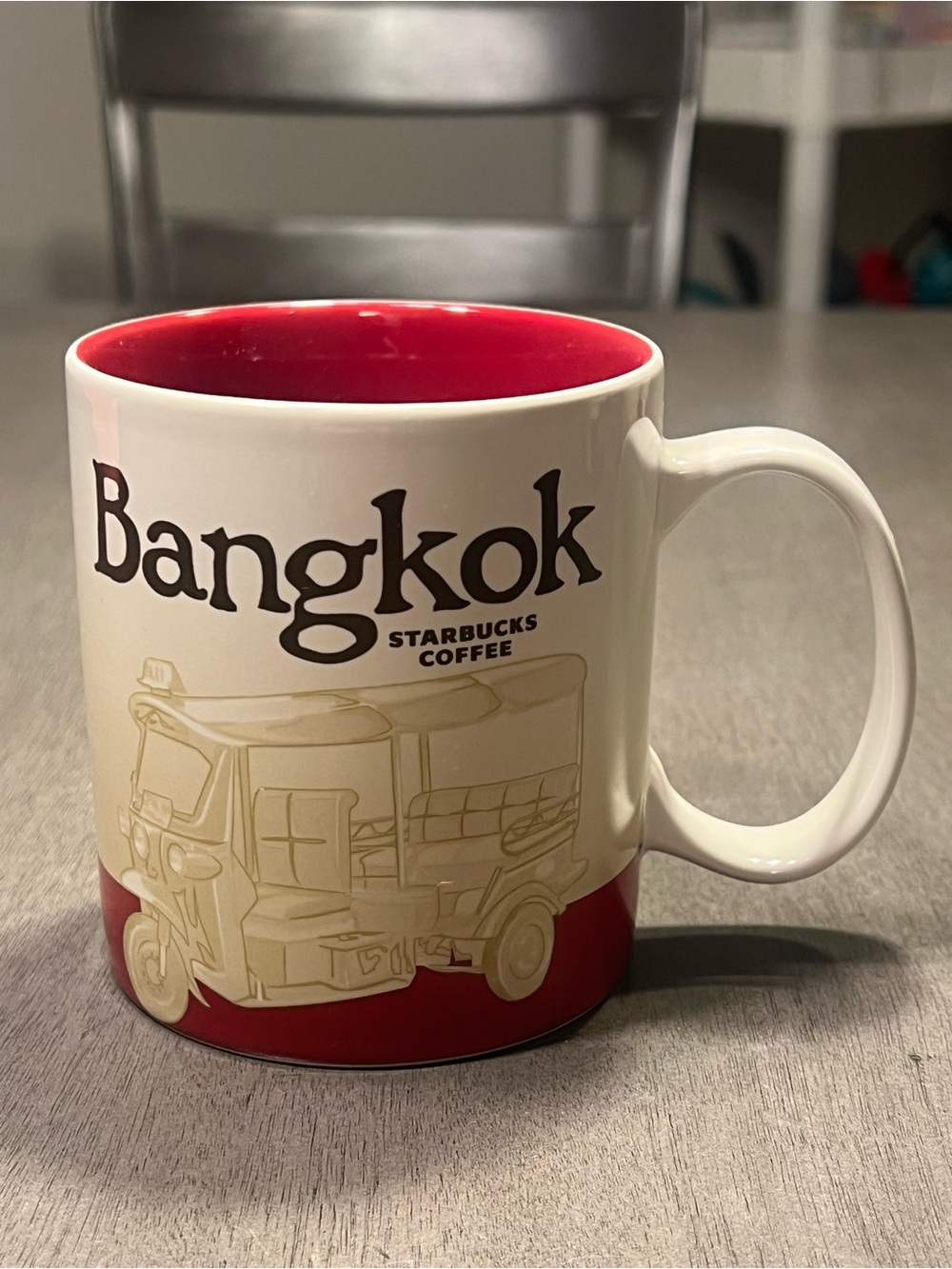 Starbucks White and Red Bangkok Ceramic Mug New without box